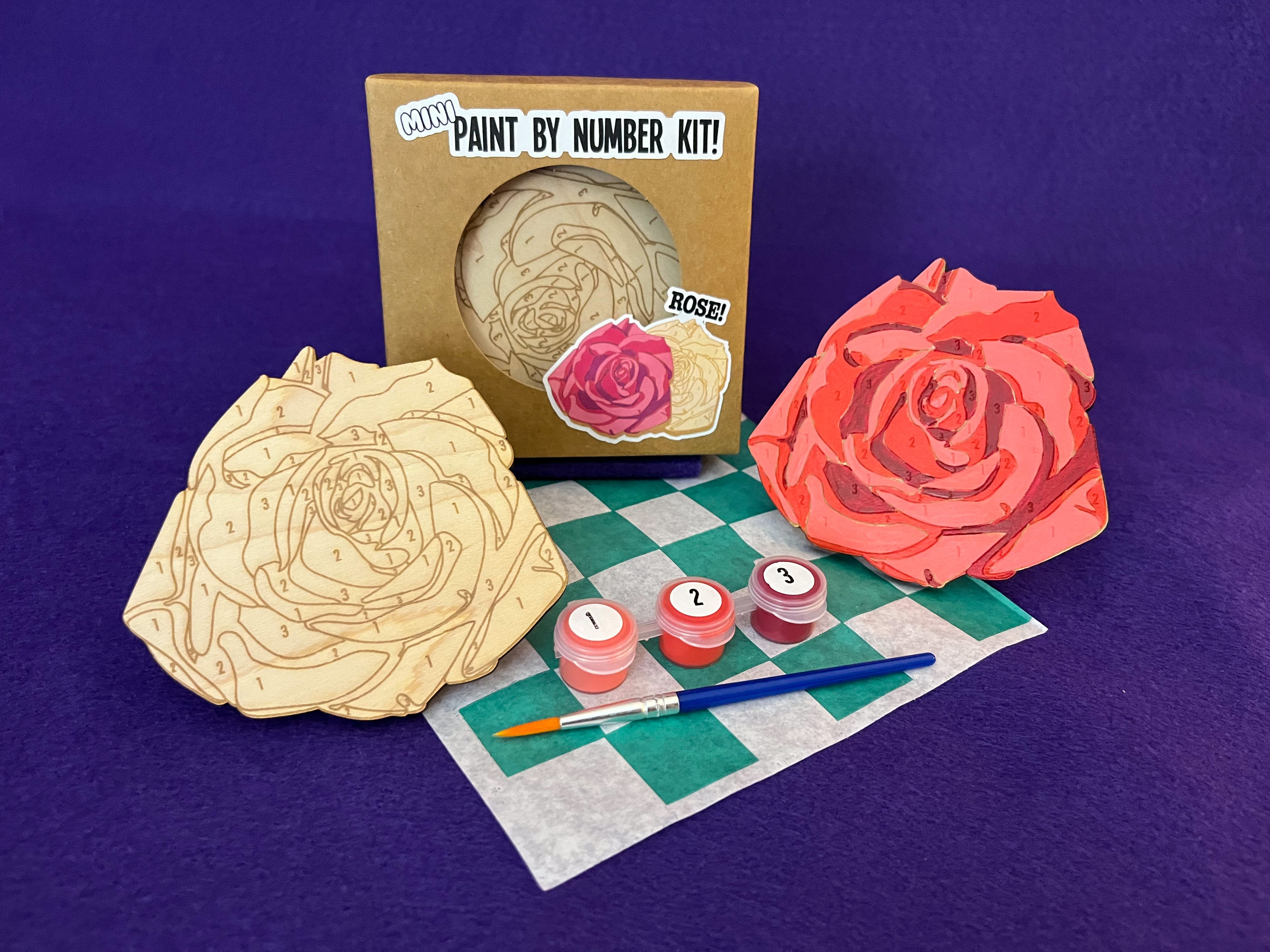 Mini Rose Paint by Number Kit – Oh Gnome Girl